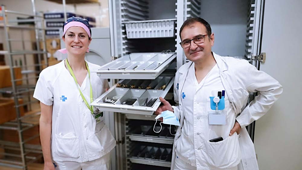 Alex Fernandes und Mireia León vom Pujol University Hospital Barcelona