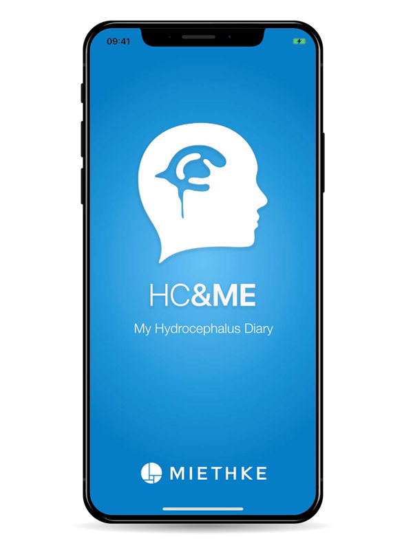 HC&Me Hydrocephalus Tagebuch App Startseite
