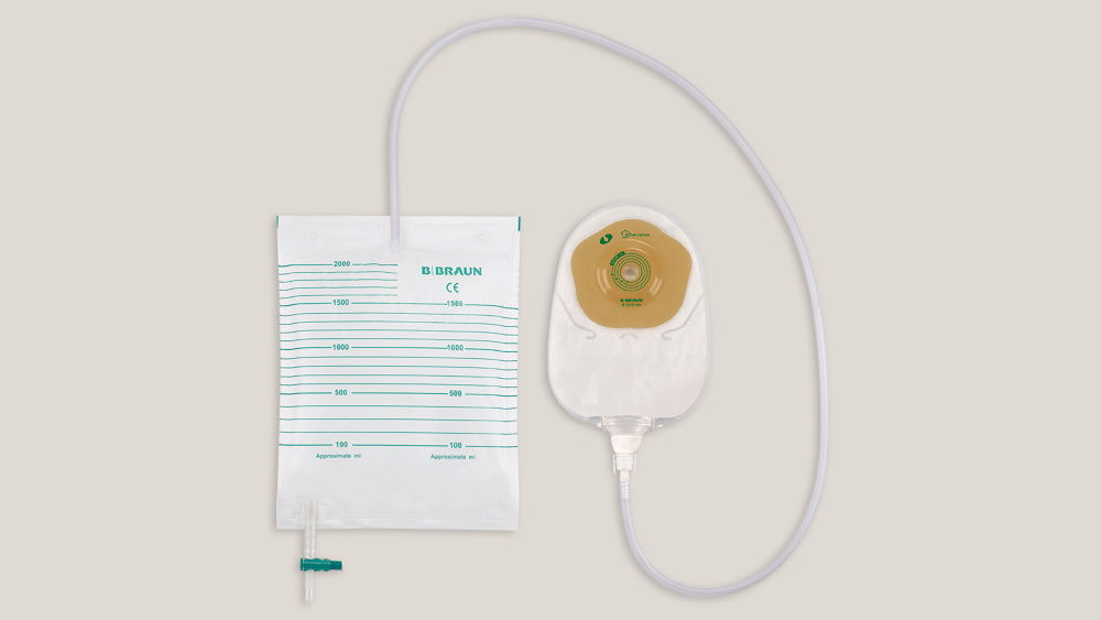 Urostomiebeutel mit distalem Urinbeutel