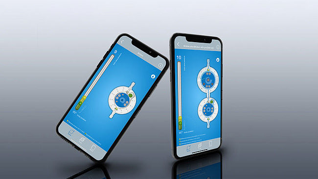 Zwei mobile Endgeräte mit der MIETHKE App